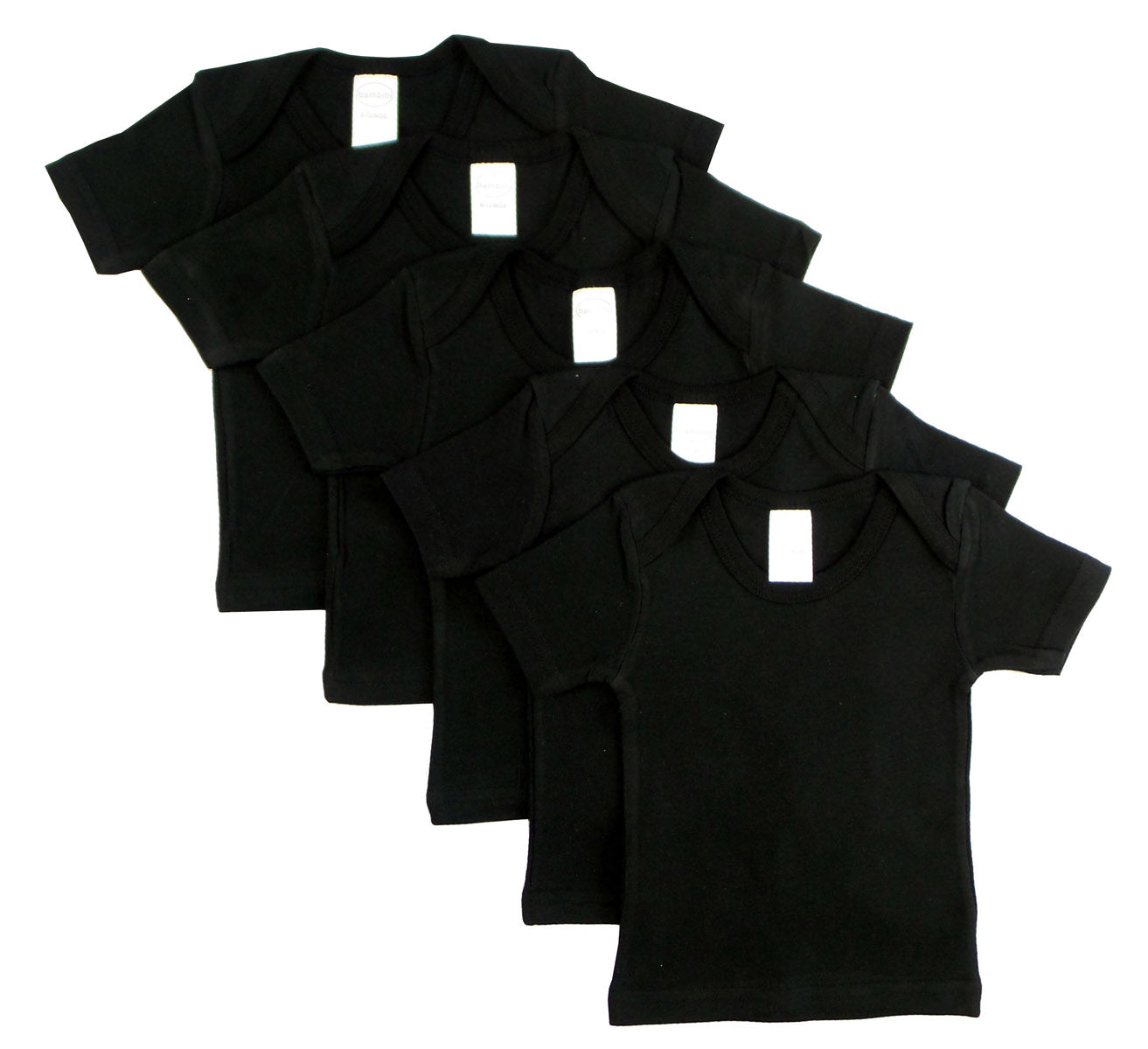 Black Short Sleeve Lap Shirt (Pack of 5)