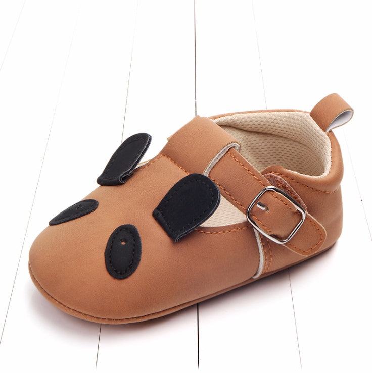 autumn cartoon animal baby shoes matte leather Animal Leather Shoes