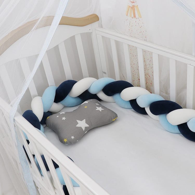 Infant cuna Bebe lit Crib Protector Cot Bumper Room Decor Braid Knot Pillow