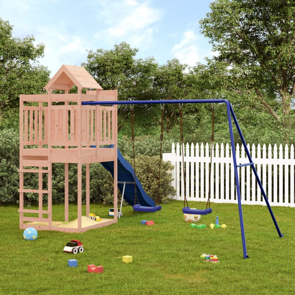 vidaXL Outdoor Playset Solid Wood Douglas Wooden Outdoor Playset