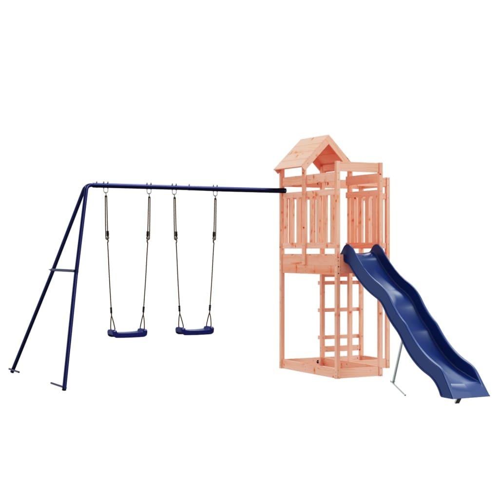 vidaXL Outdoor Playset Solid Wood Douglas Wooden Outdoor Playset