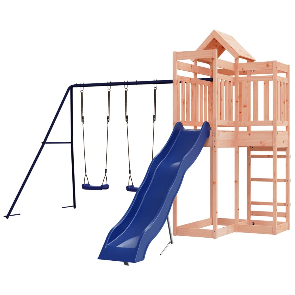 vidaXL Outdoor Playset Solid Wood Douglas Wooden Outdoor Playset