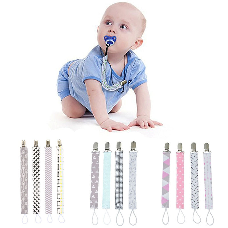 4Pcs Baby Pacifier Chain Clips Holder Pacifier