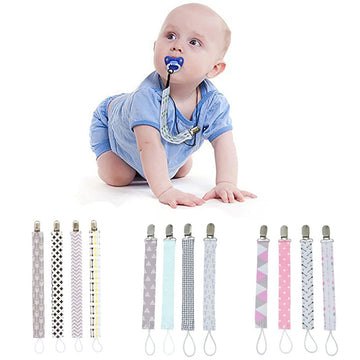 4Pcs Baby Pacifier Chain Clips Holder Pacifier