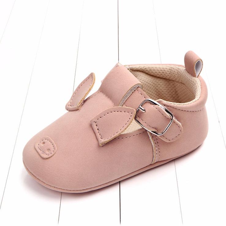 autumn cartoon animal baby shoes matte leather Animal Leather Shoes