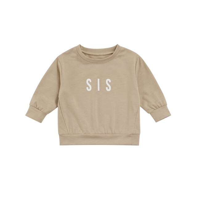 Solid Letter Print Pullover Solid Letter Print Pullover