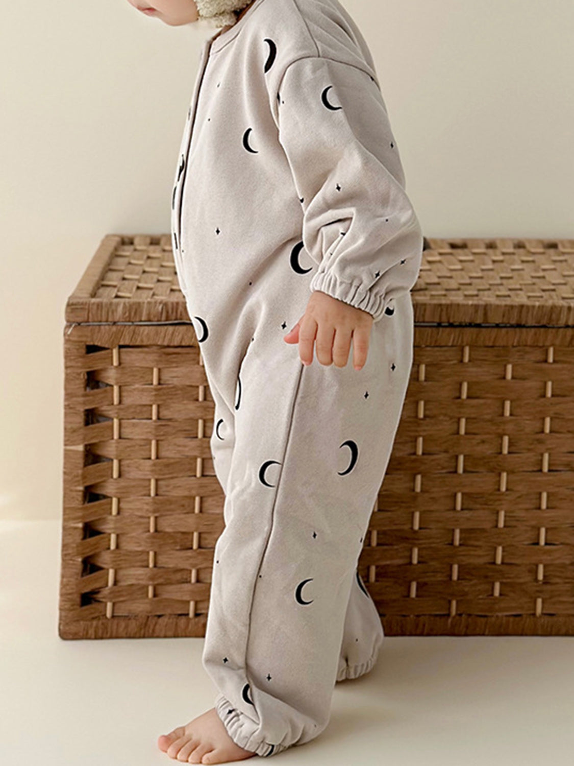 Dropped Shoulder Jumpsuit Printed Button-Up Jumpsuit