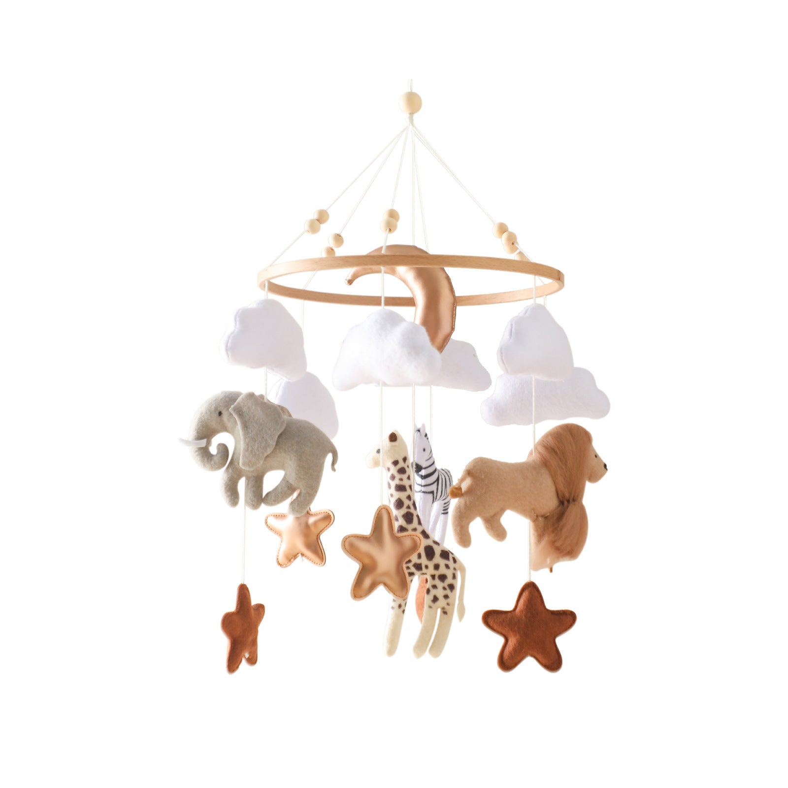 Room Hand-eye Coordination Decoration Wind Chimes Crib Felt Forest Animal Cloud Moon Bed Bell Wind Chimes Crib