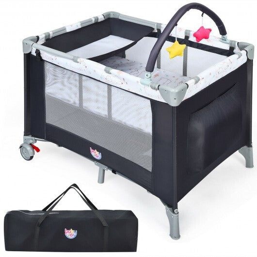 Portable Baby Playard Playpen Nursery Center Playard with Mattress