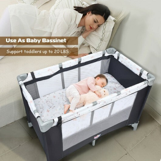 Portable Baby Playard Playpen Nursery Center Playard with Mattress