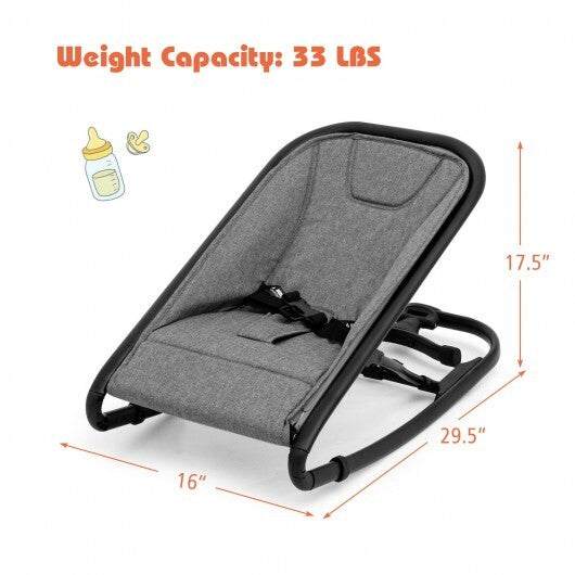 -1 Adjustable Baby Bouncer Adjustable Baby Bouncer and Rocker-Gray