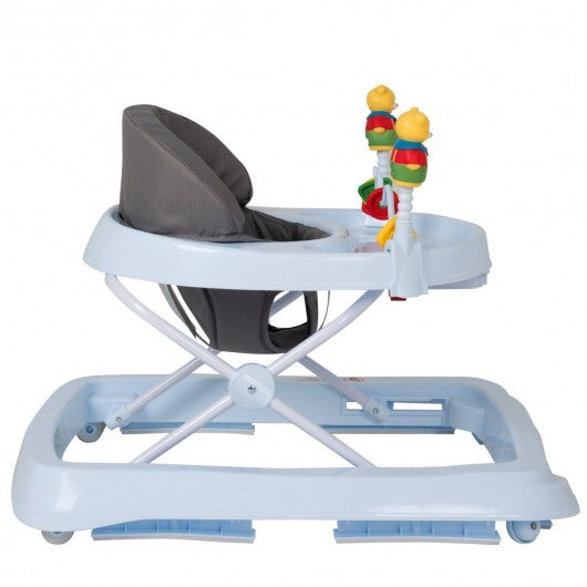 Adjustable Height Removable Folding Portable Baby Walker-Gray - Color Adjustable Height Folding Baby Walker-Gray