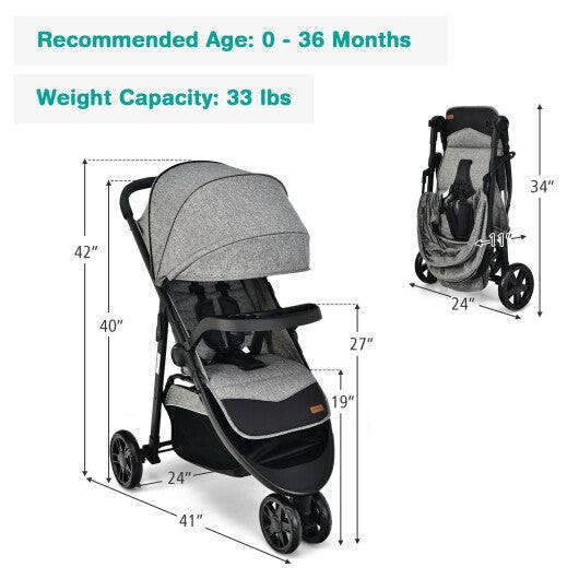 Baby Jogging Stroller Jogging Stroller - Gray