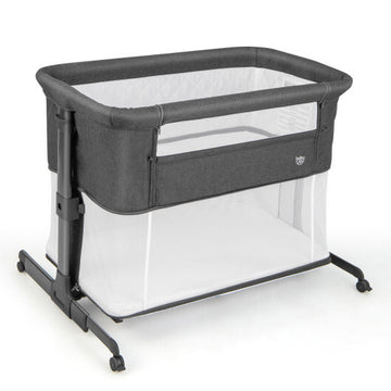 -1 Foldable Baby Bedside Sleeper Foldable Baby Bedside Sleeper - Gray