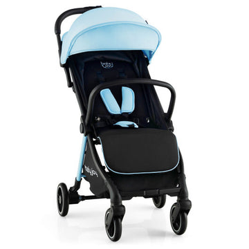 -Hand Folding Portable Lightweight Baby Stroller Portable Lightweight Stroller - Blue