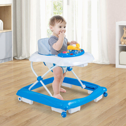 Foldable Baby Walker Foldable Walker-Blue