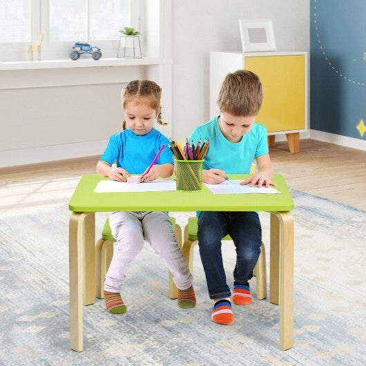 3 Piece Kids Wooden Activity Table Kids Wooden Activity Table & 2 Chairs - Green