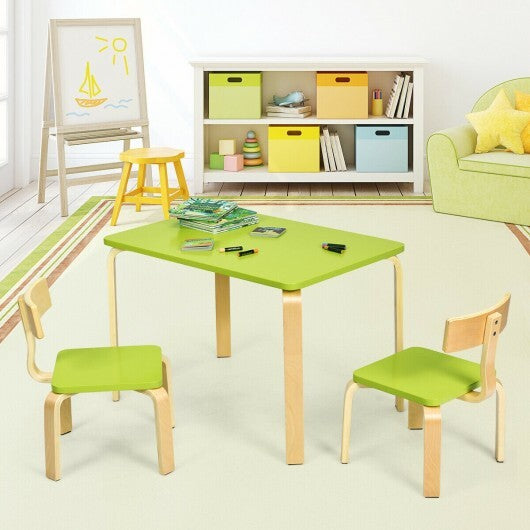 3 Piece Kids Wooden Activity Table Kids Wooden Activity Table & 2 Chairs - Green