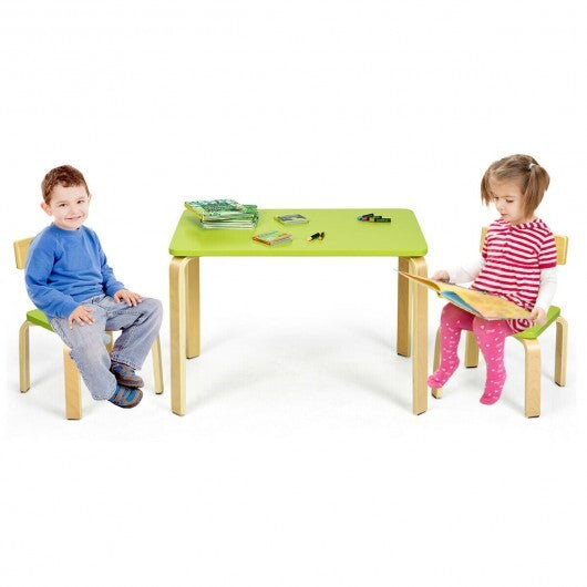 3 Piece Kids Wooden Activity Table Kids Wooden Activity Table & 2 Chairs - Green