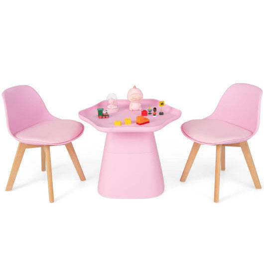 Wooden Kids Activity Table Wooden Activity Table & Chairs Set - Pink