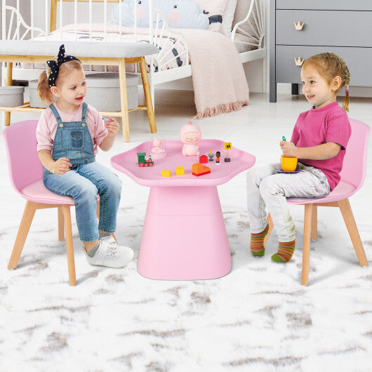 Wooden Kids Activity Table Wooden Activity Table & Chairs Set - Pink