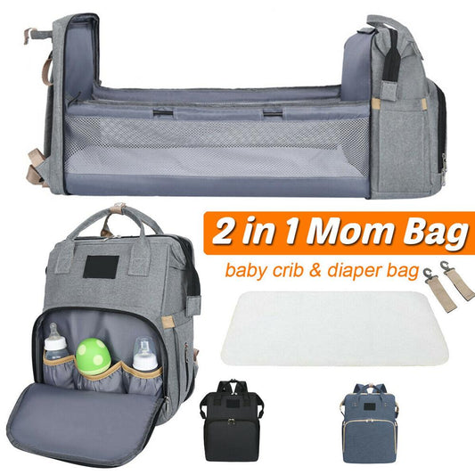 Stroller Diaper Bag with Baby Bed
