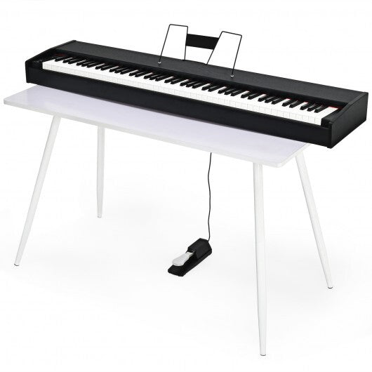 88-Key Full Size Digital Piano Weighted Keyboard Full Size Digital Piano with Sustain Pedal - White