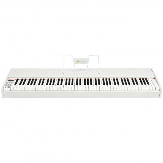 88-Key Full Size Digital Piano Weighted Keyboard Full Size Digital Piano with Sustain Pedal - White