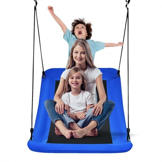 700lb Giant 60 Inch Platform Tree Swing Platform Tree Swing for Kids and Adults-Blue