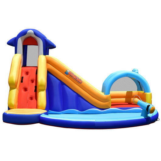 Inflatable Bouncy House Inflatable Bouncy House with Slide and Splash Pool without Blower - Co