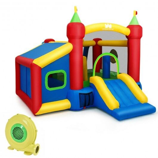 -1 Kids Inflatable Bounce House Inflatable Bounce House with Ocean Balls and Blower