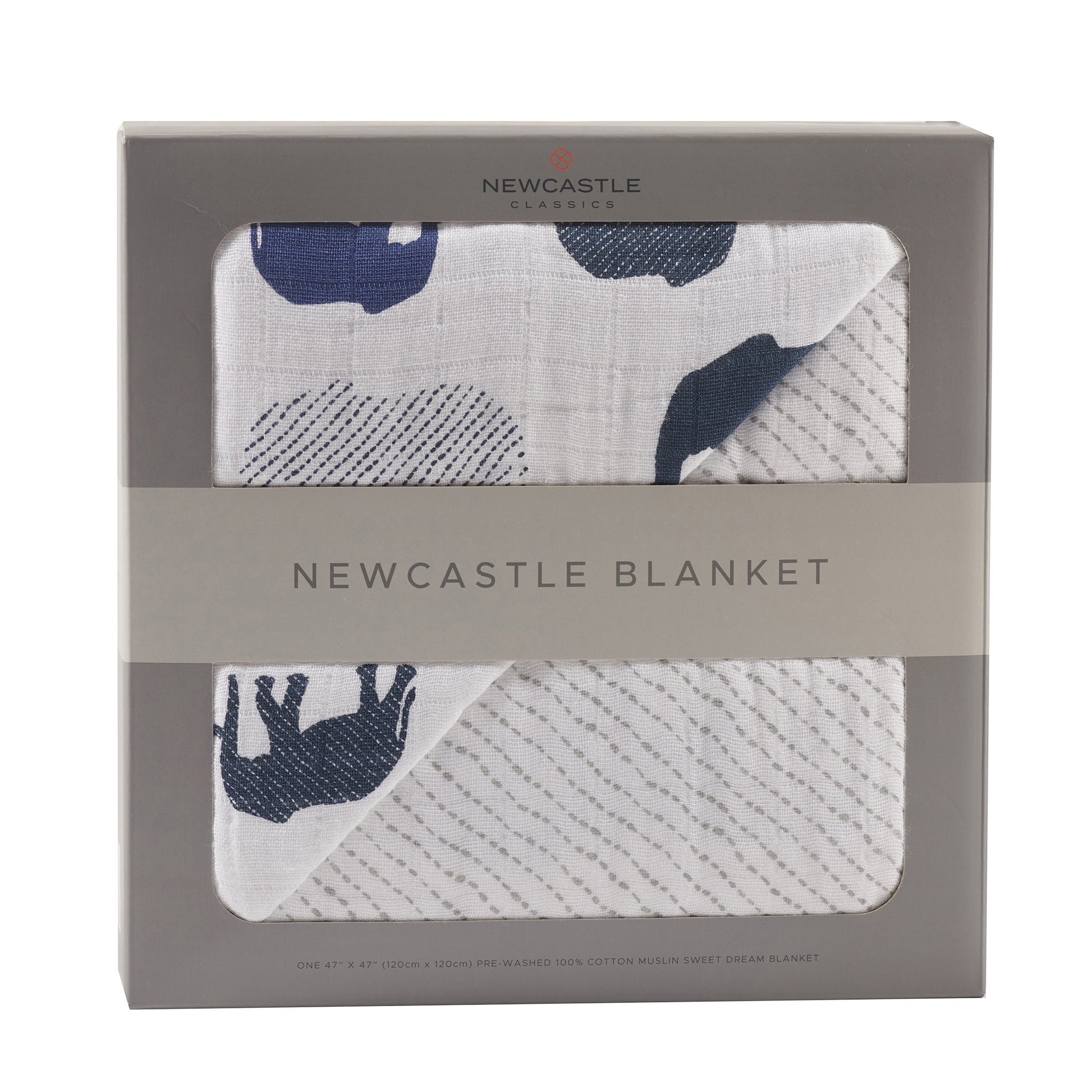 Spotted Wave Newcastle Blanket Blue Elephants Blanket