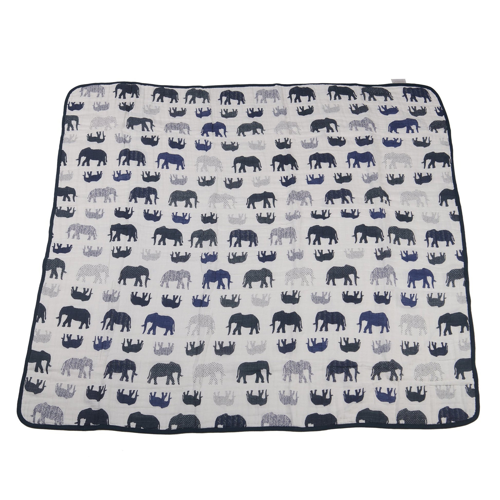 Spotted Wave Newcastle Blanket Blue Elephants Blanket