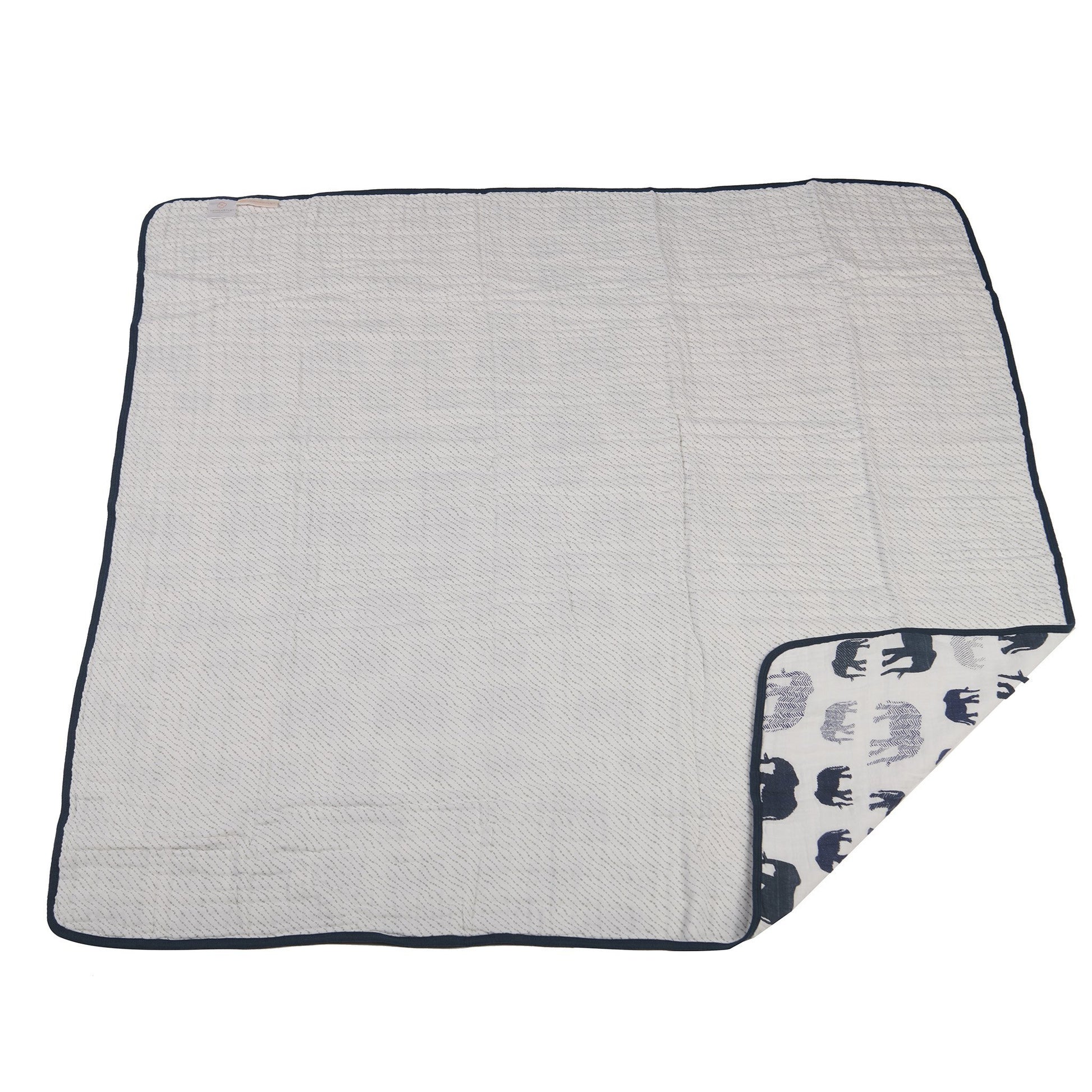 Spotted Wave Newcastle Blanket Blue Elephants Blanket