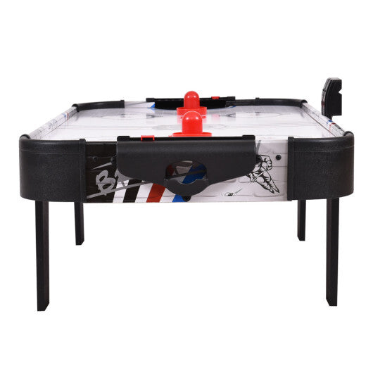 42 Inch Air Powered Hockey Table Top Scoring 2 Pushers - Color Air Powered Hockey Table with 2 Pushers-White