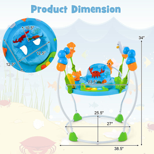 Underwater World Themed Baby Bouncer Bouncer with Developmental Toys