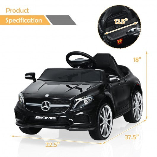 12V Electric Kids Ride 12V Kids Ride-On Car with Remote Control-Black