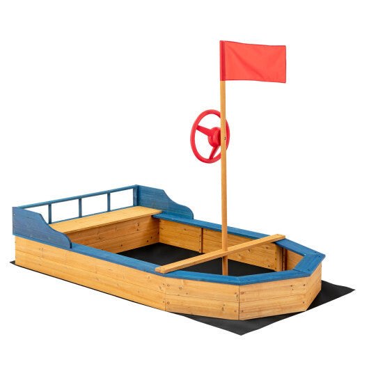 Kids' Pirate Boat Sandbox Pirate Boat Sandbox