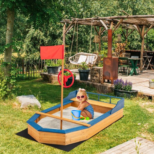 Kids' Pirate Boat Sandbox Pirate Boat Sandbox