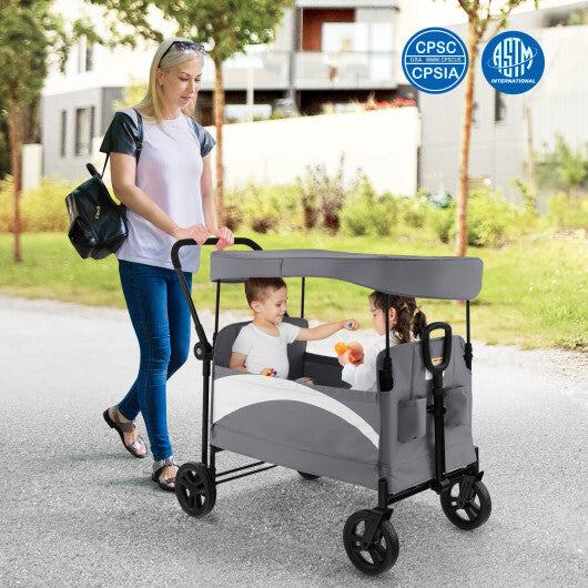 2-Seat Stroller Wagon Two-Seat Stroller Wagon - Gray