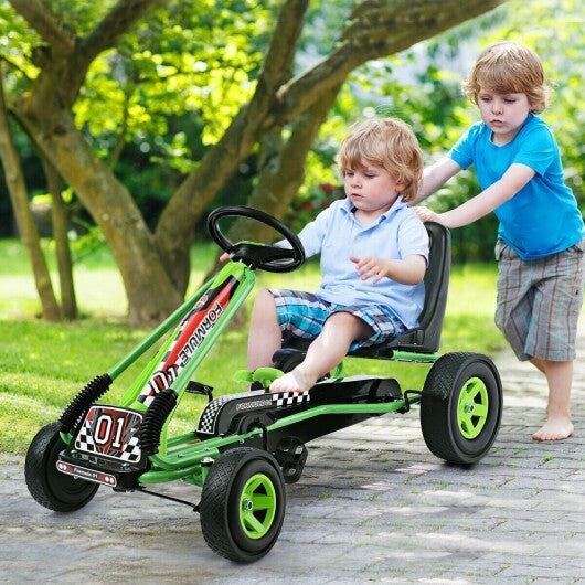 4 Wheels Kids Ride 4 Wheels Kids Ride On Pedal Powered Bike Go Kart Racer Car Outdoor Pla