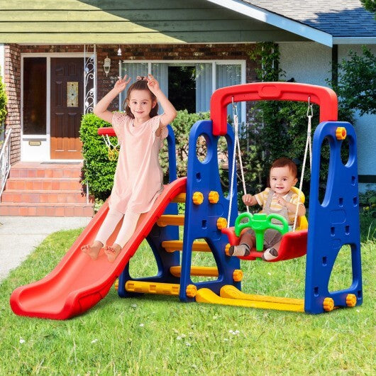 -1 Junior Children Climber Slide Playset - Color 3-in-1 Climber Slide Playset