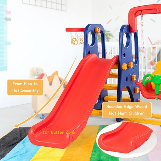 -1 Junior Children Climber Slide Playset - Color 3-in-1 Climber Slide Playset