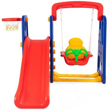 -1 Junior Children Climber Slide Playset - Color 3-in-1 Climber Slide Playset