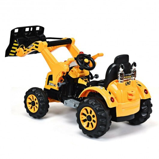 Battery Powered Kids Ride 12V Kids Ride-On Dumper Truck-Yellow