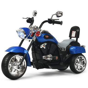 6V 3 Wheel Kids Motorcycle-Blue - Color 6V Kids Motorcycle - Blue