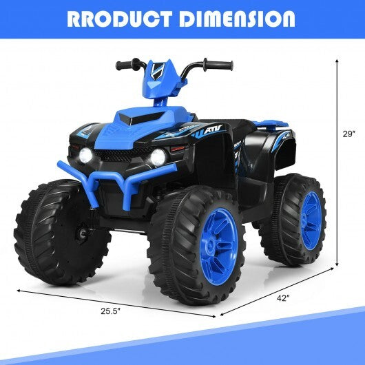 12V Kids Ride 12V Kids Ride on ATV with LED Lights and Treaded Tires and LED lights-