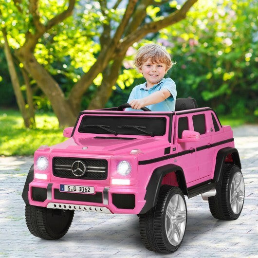 12V Licensed Mercedes-Benz Kids Ride 12V Kids Ride-On Mercedes-Benz Car-Pink