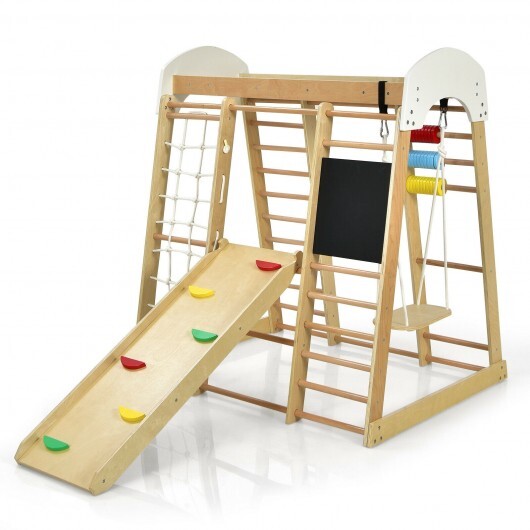 Indoor Playground Climbing Gym Wooden 8- Wooden Climbing Gym