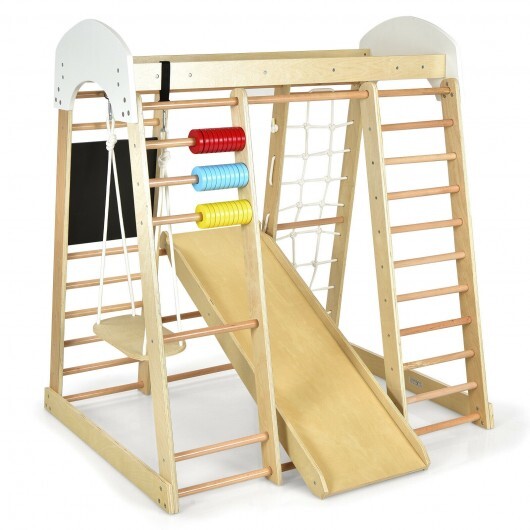 Indoor Playground Climbing Gym Wooden 8- Wooden Climbing Gym